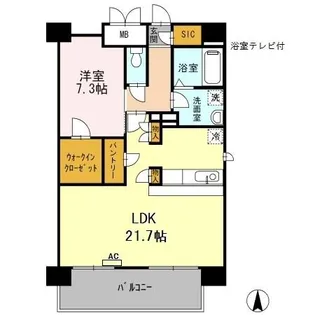 グランドソレイユ名駅【10階】の間取り