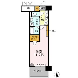 グランドソレイユ名駅【10階】の間取り