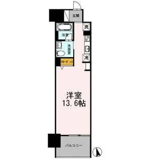 カスタリア伏見【0504号室】の間取り