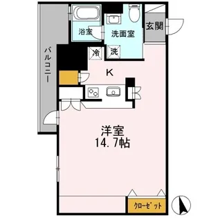 カスタリア伏見【0202号室】の間取り