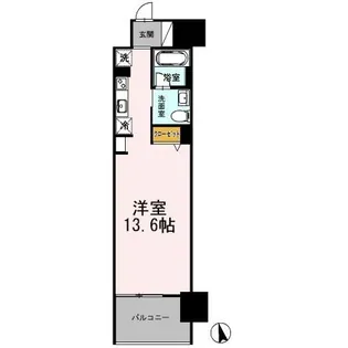 カスタリア伏見【0208号室】の間取り