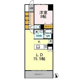 カスタリア伏見【0206号室】の間取り