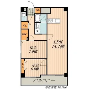 ロイヤルカーサ千種【0502号室】の間取り