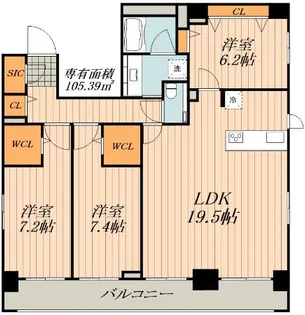ロイヤルカーサ千種【0601号室】の間取り