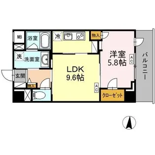 RESIDENCE丸の内七間町【0303号室】の間取り