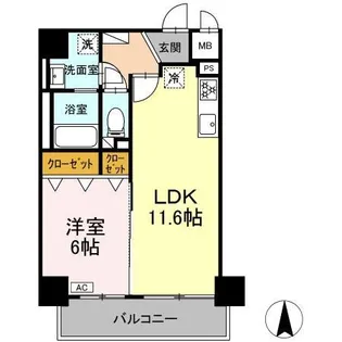 トンシェトア【4階】の間取り