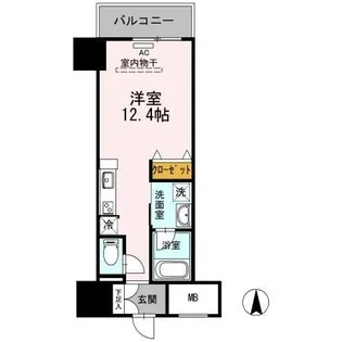 御幸レジデンス丸の内【5階】の間取り