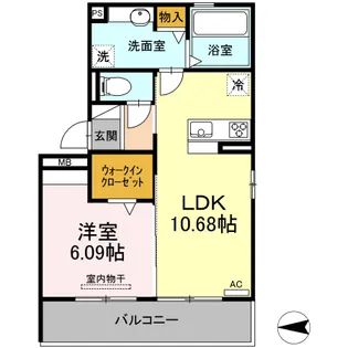 セレーノ十一番【3階】の間取り