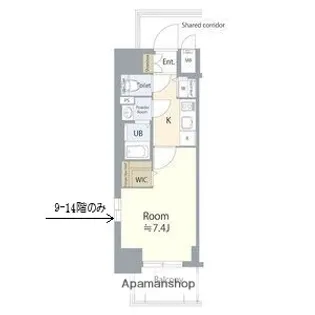 エスリード栄エステージ【5階】の間取り