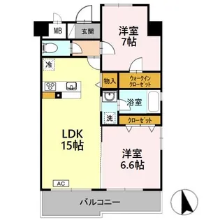 グラン シャリオ 金山【6階】の間取り