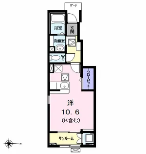 グレース シャトレ 二番【1階】の間取り