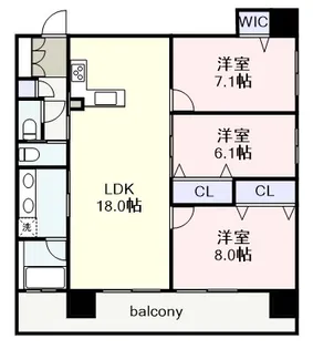 さくらHILLS ROKUBAN PLATINUM RESIDE【13階】の間取り