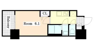 プレサンス太閤通駅前デュプル【8階】の間取り