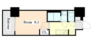 プレサンス太閤通駅前デュプル【3階】の間取り