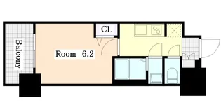 プレサンス太閤通駅前デュプル【9階】の間取り