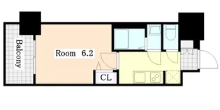 プレサンス太閤通駅前デュプル【6階】の間取り
