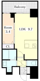 1LDKの間取り画像