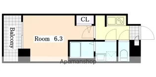 S-RESIDENCE神宮西駅前ascent【7階】の間取り
