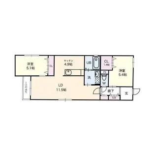 Celenest高岳【4階】の間取り
