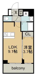 プレサンス上前津ディアシス【9階】の間取り