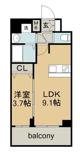 プレサンス上前津ディアシス【9階】の間取り