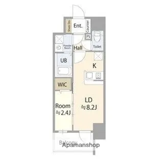 エスリード金山ル・グラン【8階】の間取り