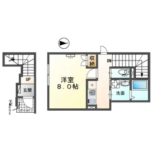 1Kの間取り画像