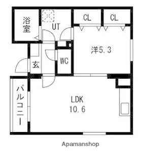 ユーミー矢場【1階】の間取り