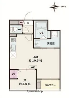 Jack sotoshin1【3階】の間取り