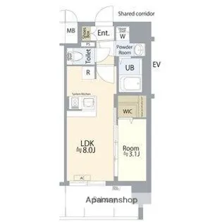 エスプレイス名古屋神宮前【11階】の間取り