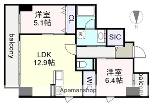 ポルタニグラ大須観音【9階】の間取り