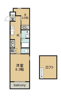 FLAT御器所【3階】の間取り