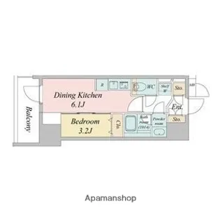 ルネフラッツ今池駅前South【9階】の間取り