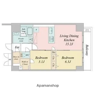 ルネフラッツ今池駅前SOUTH【15階】の間取り