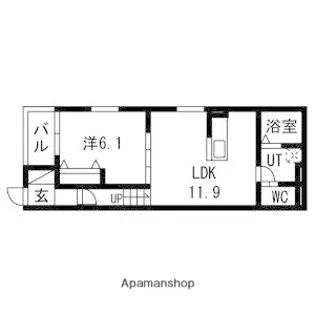 リヴェール神郷【1階】の間取り