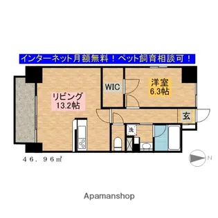 ムーランマグノリア【4階】の間取り