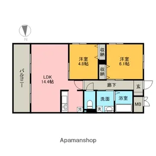 GRANDUKE松原【5階】の間取り