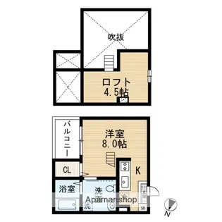 エミアス熱田【1階】の間取り