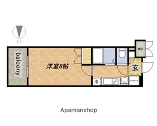 パルティール上前津【8階】の間取り
