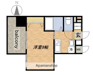 パルティール上前津【8階】の間取り