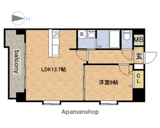 セントラルコート千代田【5階】の間取り