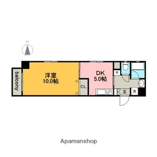 アーバンフラッツ伏見LA DOUCEUR伏見【9階】の間取り