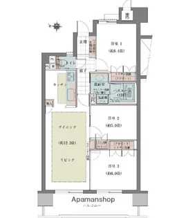 リエトコート丸の内【13階】の間取り