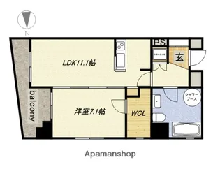 レインボーピア八熊【3階】の間取り
