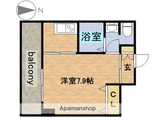 フロンティアタワー名駅南(旧CITY SPIRE 名駅南)【8階】の間取り