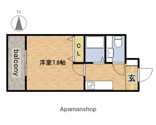 フロンティアタワー名駅南【6階】の間取り