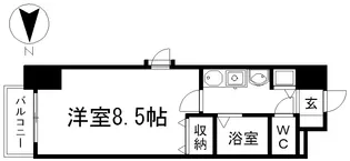プレサンス名古屋駅前グランヴィル【6階】の間取り
