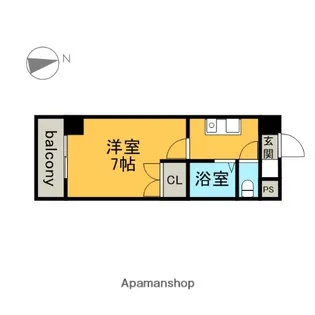 1Kの間取り画像