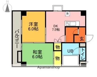 SPACE DUKE【7階】の間取り