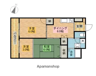 ロンシャン金山【7階】の間取り